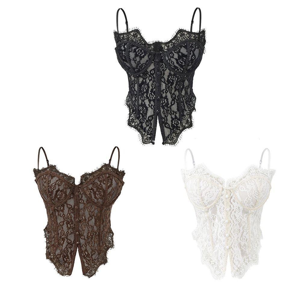 Corset Ren DonovanQQ Hai Dây Xương Cá Trong Suốt, Thiết Kế Slim Fit Phù Hợp Du Lịch