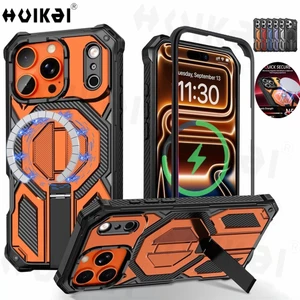 Ốp Lưng Cho iPhone 17 Pro Max 16 Pro Max 17 16 Từ Tính Quân Sự Cấp Protectio Chống Sốc Nặng Hấp Thụ Sốc Vỏ Bảo Vệ