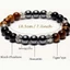Vòng tay đính cườm mắt hổ Unisex Hematite - Miếng đệm bạc thủ công Hợp thời trang OL - Mặc hàng ngày