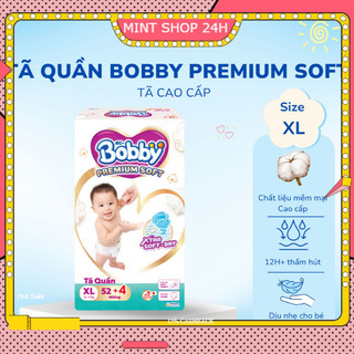 [thanh lý cắt mã] Tã quần Bobby Premium Soft size M60;XXL48+5 Date 2029 - tổng kho bỉm linh đàm
