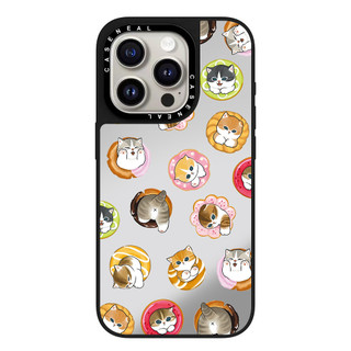 CASENEAL Sweet Donut Cat Vỏ Điện Thoại Gương Chất Lượng Cao Thích Hợp Cho iPhone 17ProMax 17pro 17 air 16promax 16 15promax 15 14promax 13 13promax Ốp Lưng Cứng Chống Rơi Thời Trang