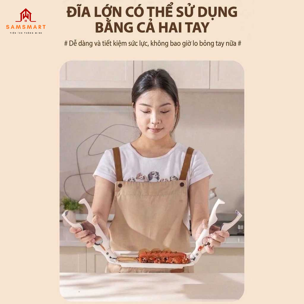 Kẹp Gắp Bát Đĩa Chống Bỏng Đa Năng – 3 Trong 1, Dụng Cụ Nhà Bếp Tiện Dụng, Bền Bỉ