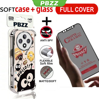 PBZZ Gốm Chống Riêng Tư Với Vỏ Kính Cường Lực Cho OPPO Reno 12f reno12 F 12 fs f27 5g 2024 Vỏ Điện Thoại Lo Âu Softcase Silicon Thẩm Mỹ Dễ Thương Cho Bé Gái Rõ Ràng SJMHSMQ1