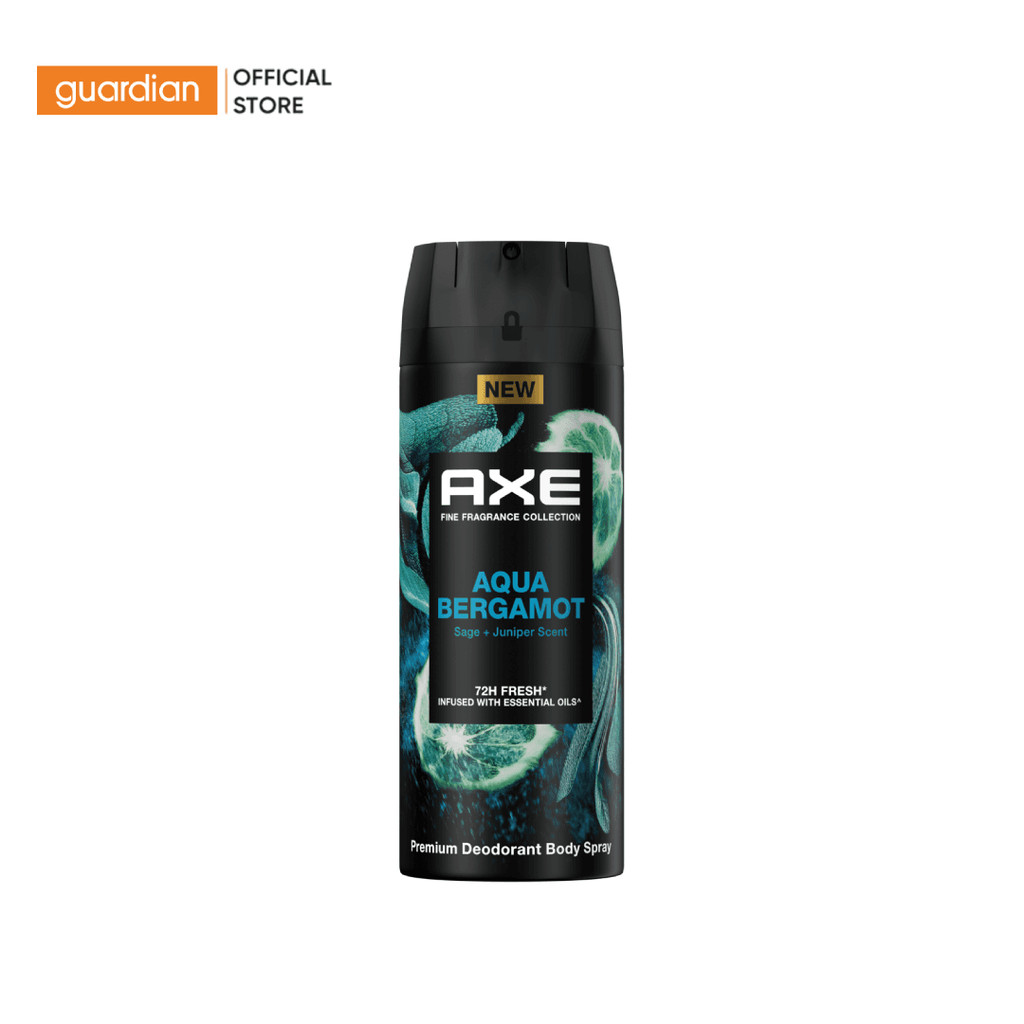 Xịt Thơm Toàn Thân Axe Hương Nước Hoa Aqua Bergamot 135ml | Guardian Việt Nam