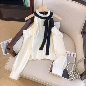 Áo sơ mi nữ thiết kế Pháp nhẹ nhàng, chất liệu mỏng mang vẻ đẹp thanh lịch