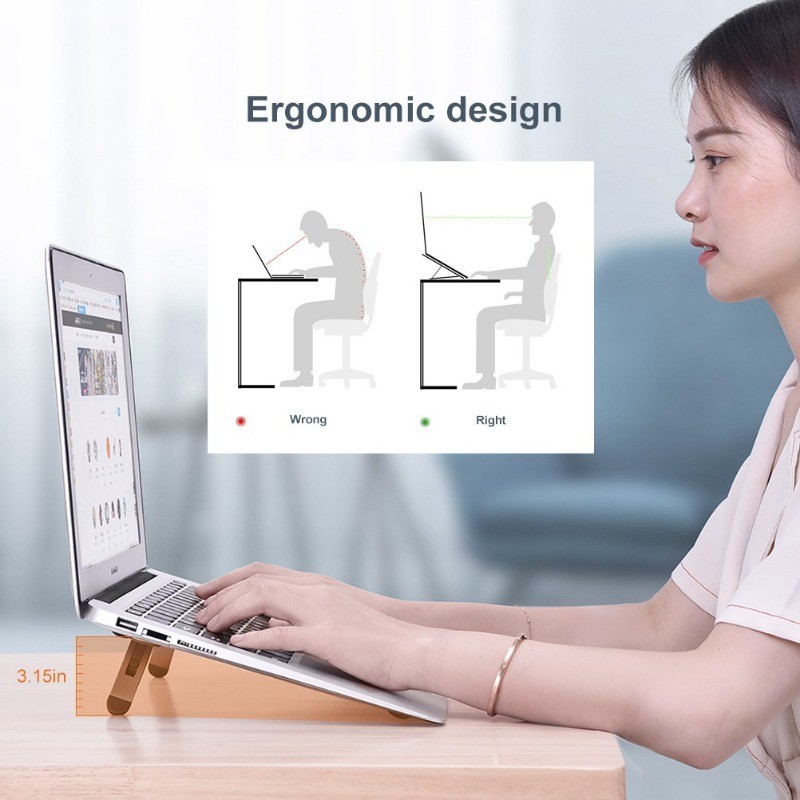 Kệ, Giá đỡ laptop hợp kim có thể gập lại gọn gàng giúp tỏa nhiệt chống nóng máy tính latop