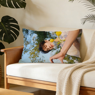 Vỏ gối hình chữ nhật bằng Polyester in một mặt Zhang Linghe, Vỏ đệm ghế Sofa ô tô, Trang trí nội thất (Không bao gồm chèn gối).