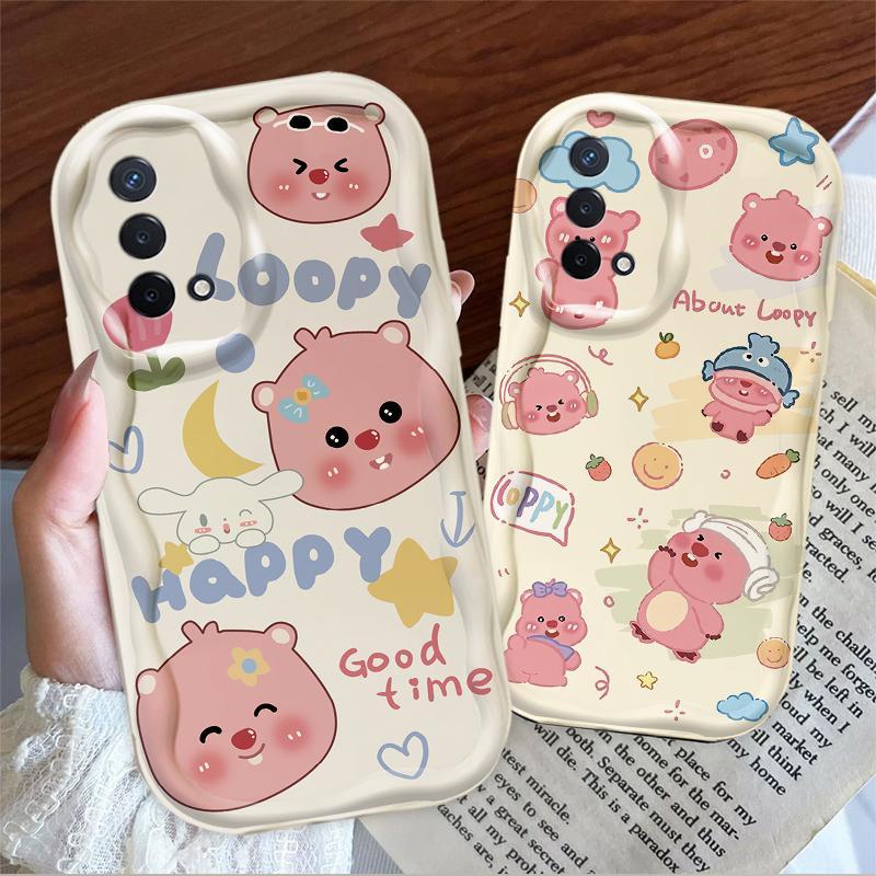 Thích Hợp Cho OPPO A74 A95 F19 F19S Reno 6 Lite 4G Bảo Vệ 3D TPU Mềm Hoạt Hình Dễ Thương Loopy Vỏ Điện Thoại Chống Sốc