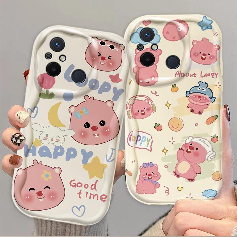 Thích Hợp Cho Redmi 12C POCO C55 Phụ Kiện 3D TPU Mềm Hoạt Hình Dễ Thương Loopy Vỏ Điện Thoại Chống Sốc