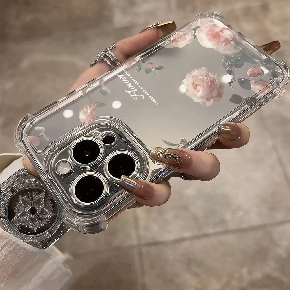 Hồng hồng Manga cho iPhone 17Air trường hợp iPhone 16/15/14 Quad chống ngã