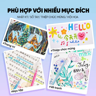 Bút Highlight Nhiều Màu Xinh Xắn - Bộ 12/24/36/48 Màu Viết Bullet Journal Chữ Đẹp, Vẽ Tranh, Quà Tặng Học Sinh