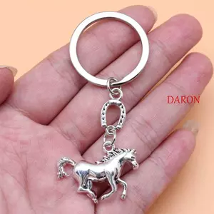 Móc khóa giày ngựa DARON, Phong cách cổ điển Phong cách cổ điển Móc khóa cao bồi phương Tây, Phụ kiện cá nhân Thiết kế sáng tạo Móc khóa kim loại Ngựa Mặt dây chuyền Móc khóa Túi trang trí