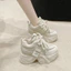 Mùa Hè 2025 Phong Cách Mới 9cm Bên Trong Tăng Chiều Cao Giày Nữ Đế Dày Nhỏ Cao Gót Bố Giày Thể Thao Phù Hợp Với Giày 1SBF