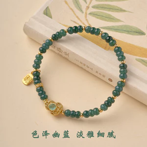 Nước xanh tự nhiên đá jadeite vòng tay văn hóa sáng tạo