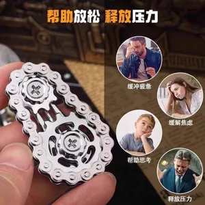 Dây Xích Fidget Spinner Ngón Tay Dây Xích Răng edc Dây Xích Răng Chán Lo Âu Giải Nén Đồ Chơi Gear Kim Loại Đồ Trang Trí