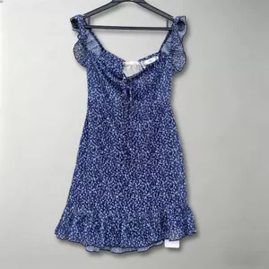 Váy Hoa Xù Không Tay Buộc Dây Lưng Thời Trang, Phong Cách Classy