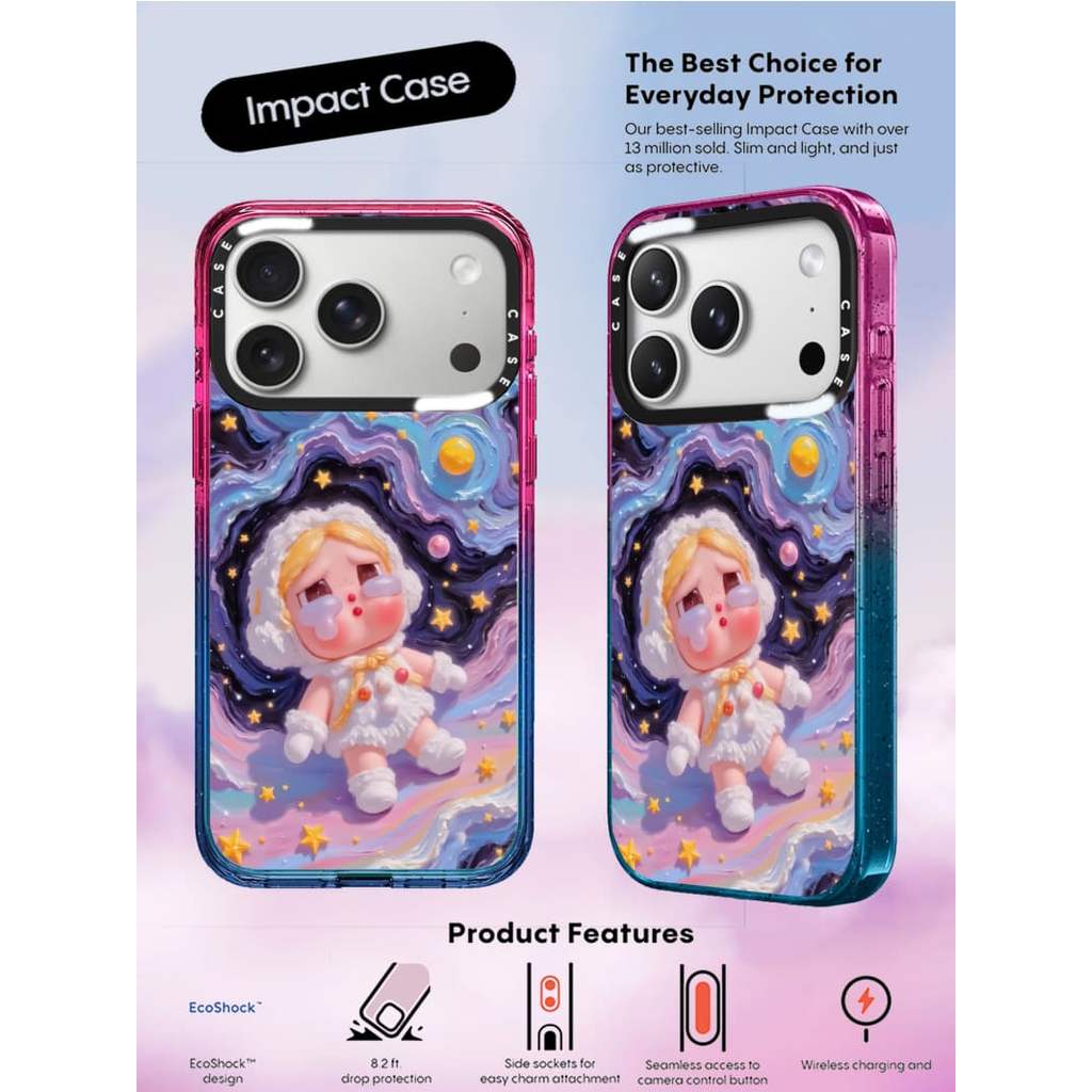CASECASE X Khóc Bé Giấc Mơ Ốp Lưng Cotton Kẹo Trong Suốt Cứng Hút Từ Tính Tác Động Dành Cho Apple IPhone 12 13 14 15 16 17 Pro Max Plus Không Khí Có Hộp