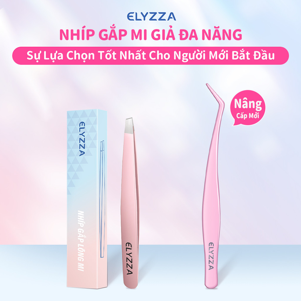 ELYZZA Nhíp Gắp Lông Mi, Nhíp Nhổ Lông Mày Gắp Mi Nhổ Lông bằng, Thép Không Gỉ Độ Chính Xác Cao Chống Tĩnh Điện Kèm Đầu Sợi fiber