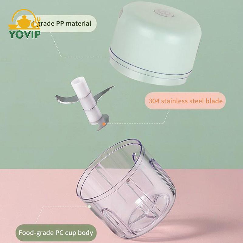 YOVIP Máy Xay Tỏi Điện Đa Năng 100 / 250mL Máy Xay Rau Di Động Hành Trộn Máy Nghiền Cho Nhà Bếp VN