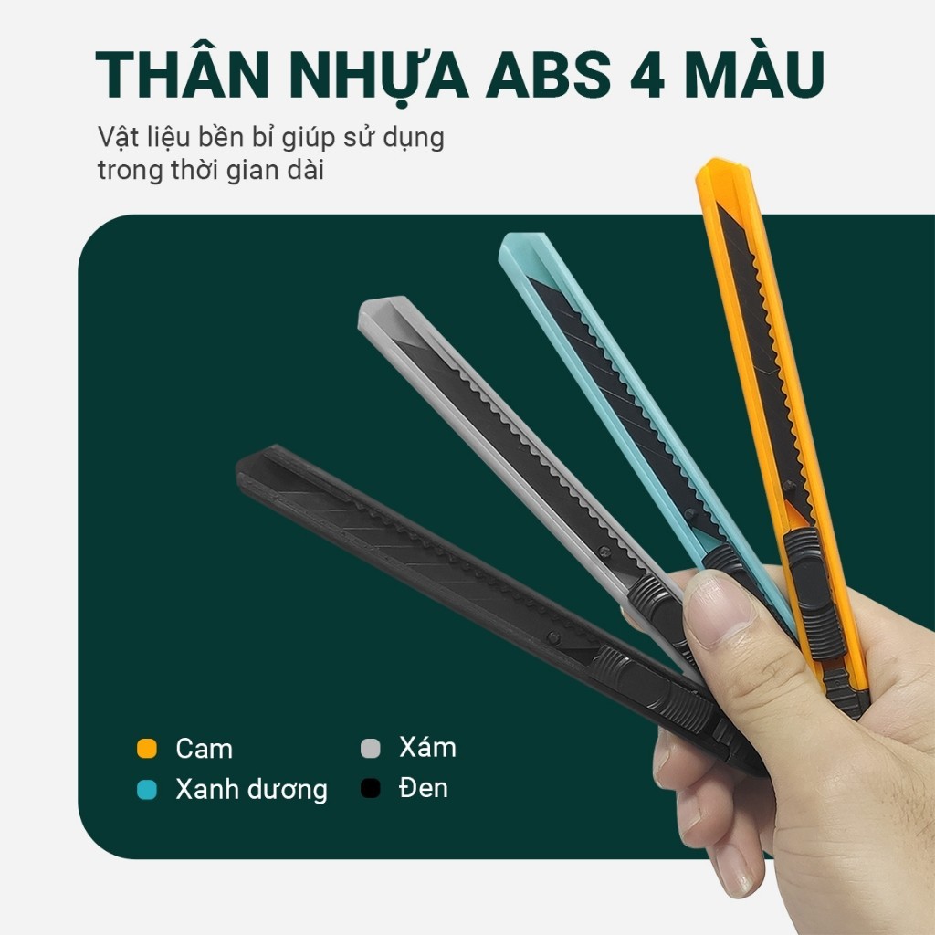 Dao rọc giấy thép không gỉ, có khóa tự động, lưỡi sắc bén, dao cắt giấy dùng cho văn phòng, học tập