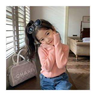 Mùa Thu Đông Bé Gái Phong Cách Phương Tây Phù Hợp Với Nấm Cạnh Dệt Kim Trẻ Em Lớn Trẻ Em Thường Ngày Sang Trọng Mồ Hôi