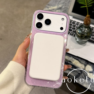 Ốp điện thoại từ tính họa tiết vỏ vàng sang trọng thích hợp cho iPhone 15, 16, 17 Pro Max, ốp lưng chống rơi cao cấp