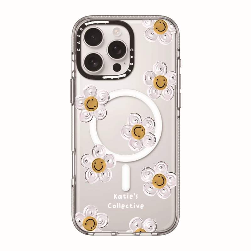 CASECASE X Katie 's Collective Case Impact Clear Magnetic Hút Case cho iPhone 17 / 16 / 15 / 14 / 13 Pro Max Air | Vỏ pha lê trong suốt có bao bì cao cấp