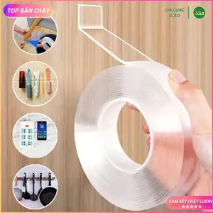 Băng Dính Nano Dán 2 Mặt Trong Suốt/ Băng Keo 2 Mặt Đa Năng Cuộn 1/2cm*5m dính mọi bề mặt