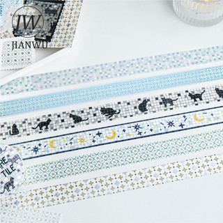 JIANWU Màu Gạch Bộ Sưu Tập Series Vintage Gird Phong Cảnh Chất Liệu Cắt Dán Thêu Sò Washi Băng Sáng Tạo Tạp Chí Văn Phòng Phẩm