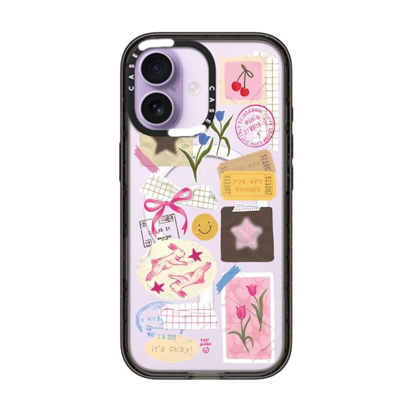 CASECASE X You Are Stars Colle Black Edge Clear Hard Từ Hút Tác Động Dành Cho Apple IPhone 12 13 14 15 16 17 Pro Max Air Plus Có Hộp