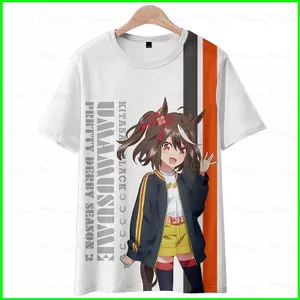 Áo thun cosplay Uma Musume Pretty Derby, thiết kế 3D, thoáng mát mùa hè