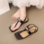 Phong Cách Mới Thời Trang Mũi Vuông Flat Niche T-Strap Mùa Hè Nữ Nữ Mặc Bên Ngoài Tất Cả Trận Đấu Đi Biển Giày Sandal Nữ26040109