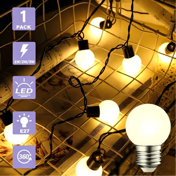 E27 Bóng Đèn LED Trắng Ấm Bóng Đèn Ngủ Tiết Kiệm Năng Lượng Bóng Đèn Led Cho Gia Đình 1W 2W 3W G45 PC Milky Nhựa LED Edison Bóng Đèn Dây Tóc 220V