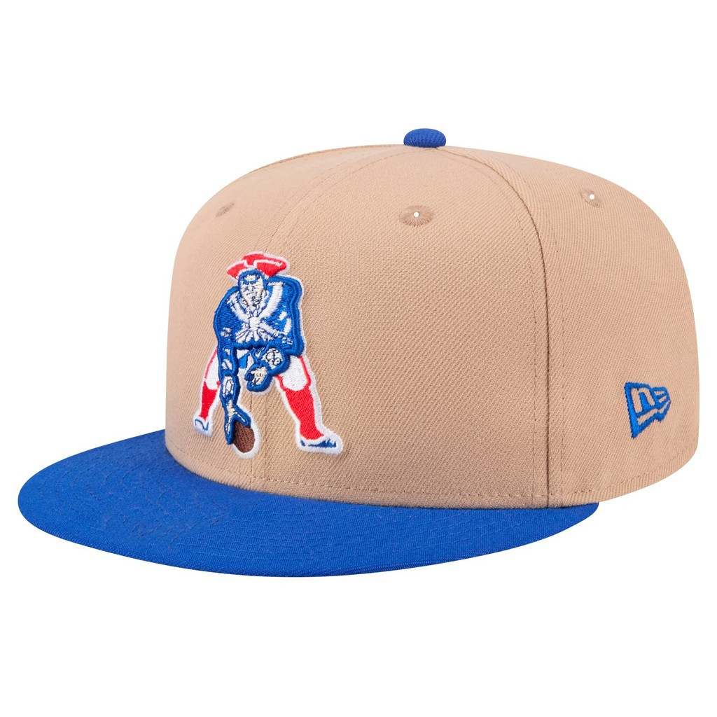 Mũ bóng chày nam 9FIFTY snapback, thiết kế điều chỉnh được, logo retro New England Patriots