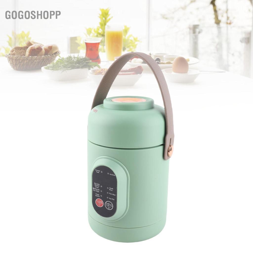 gogoshopp Nồi điện cầm tay Chất liệu an toàn Nấu ăn nổi bật Chức năng hẹn giờ dễ dàng Nồi cơm điện mini đa chức năng 500W để nấu súp Cơm hầm ngũ cốc (500W) (Phích cắm US 110V)