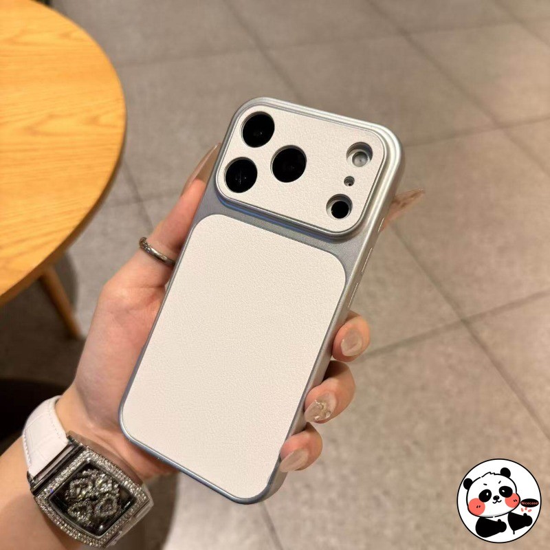 Ốp Điện Thoại Da Cho OPPO Find X9 X8 X8S Plus X7 Ultra X6 X5 A53 A53S A33 A31 F31 F29 F27 F21S Pro Plus 5G 4G Vỏ Sang Trọng Màu Bạc Dễ Thương ins Phong Cách Đơn Giản Da Cừu Vỏ Mềm