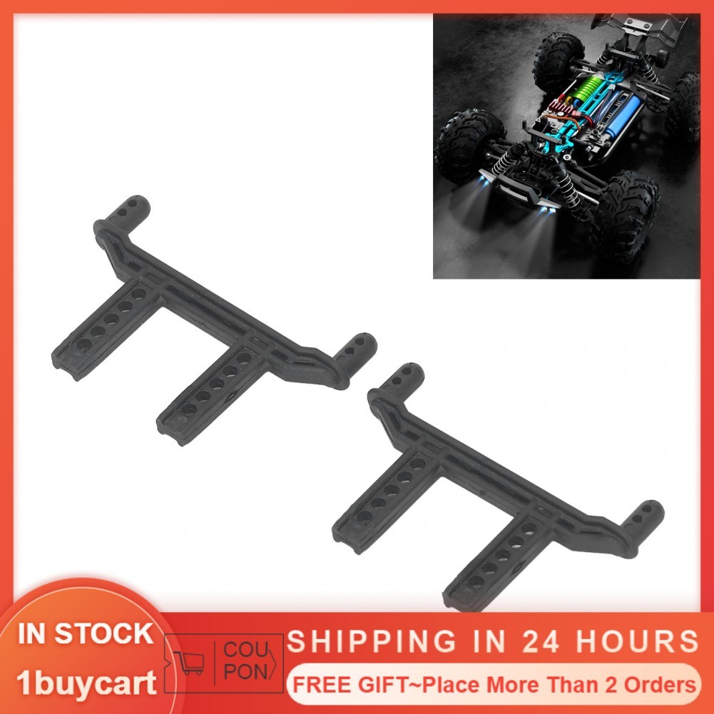 1buycart1 Alomejor 2 Chiếc Phía Trước Và Phía Sau Xe Vỏ Cột PA 1/16 RC Trụ Dự Phòng Cho SCY 16101 16102 Đen
