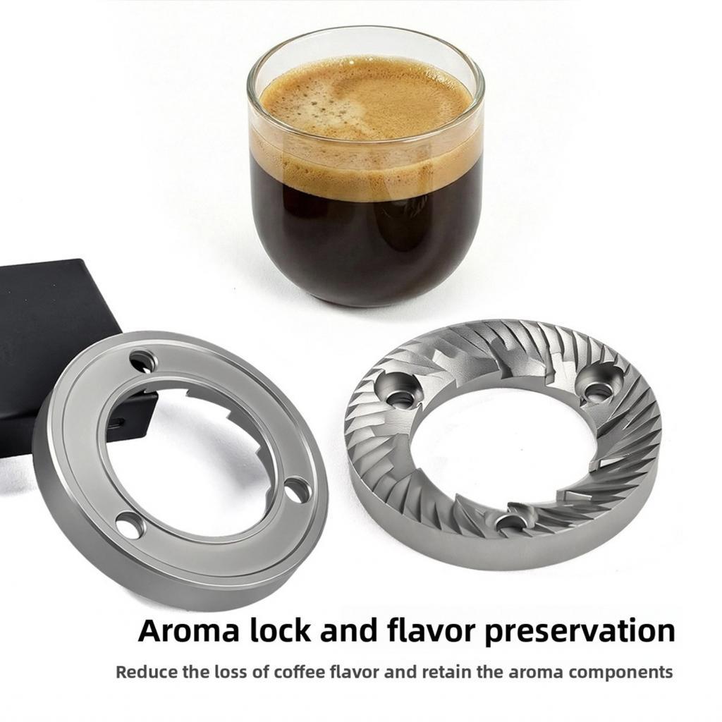 halluya.vn-sip-my 2 Mũi Mài Thay Thế Cho Máy Xay Cà Phê Rancilio Đường Kính 50MM Bộ Lưỡi Dao 3 Lỗ Bằng Thép Không Gỉ