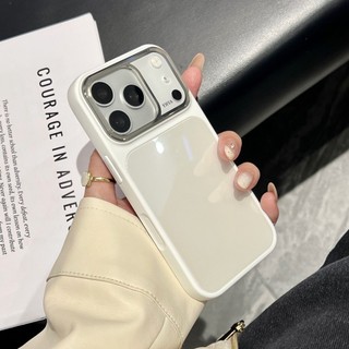 Ốp Điện Thoại Kính Cường Lực Cảm Giác Đá Cam Hàn Quốc Cho iPhone 17Promax 17Pro 16Promax 13 14 15 Pro Max Vỏ Di Động Nữ Chống Sốc