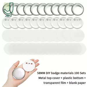 100 Chiếc DIY Nút Một Phần Cung Cấp 58 Mm Cho Máy Làm Nút Huy Hiệu Pin Kim Loại Tròn
