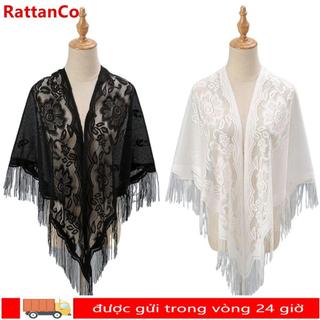 RATTANCO Khăn choàng nữ Thanh lịch Áo choàng vải tuyn Khăn choàng phụ kiện đám cưới Khăn choàng cô dâu đám cưới
