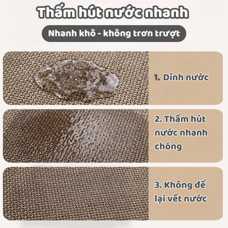 Thảm Lau Chân Nhà Tắm Chống Trượt Chất Liệu Vải Lanh Dệt Cao Cấp Thấm Hút Nhanh Họa Tiết Dễ Thương