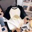 Trẻ em Raglan Tay Áo Sơ Mi Colorblock Chắp Vá Thường Ngày Rời Top Thoáng Khí Mặc Hàng Ngày