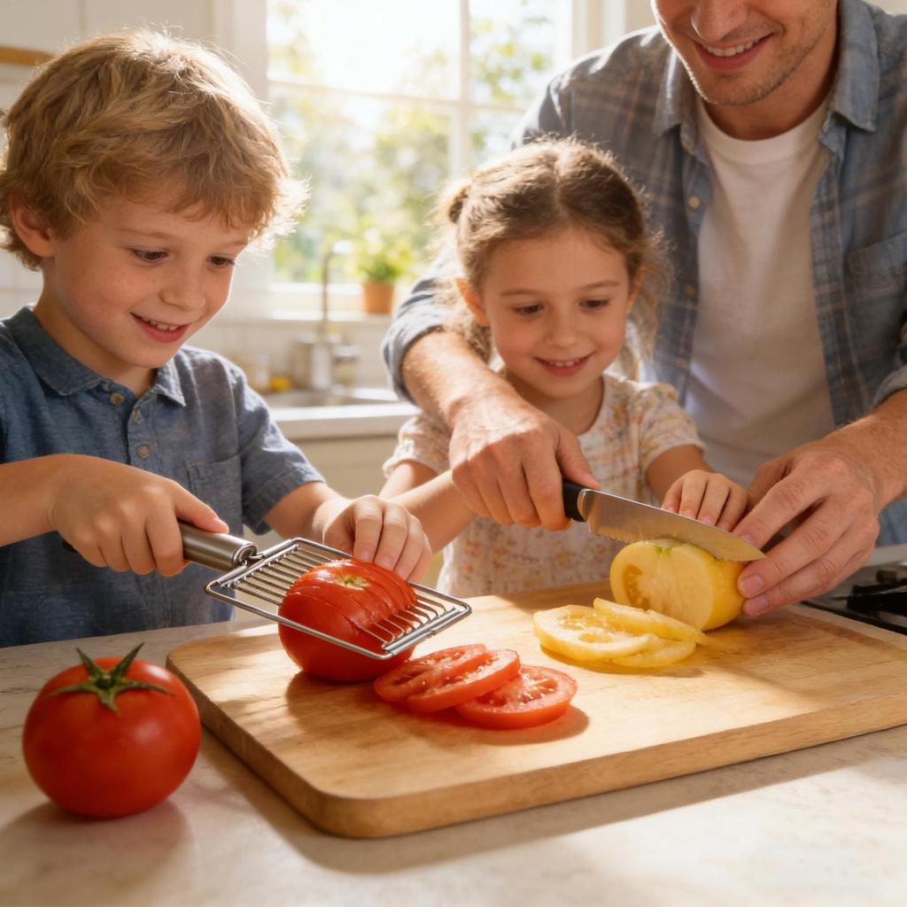 Máy thái hành tây Dụng cụ cắt lát rau củ cà chua bằng thép không gỉ Máy thái trái cây để nấu ăn tại nhà Cửa hàng chuẩn bị bữa ănidaevn