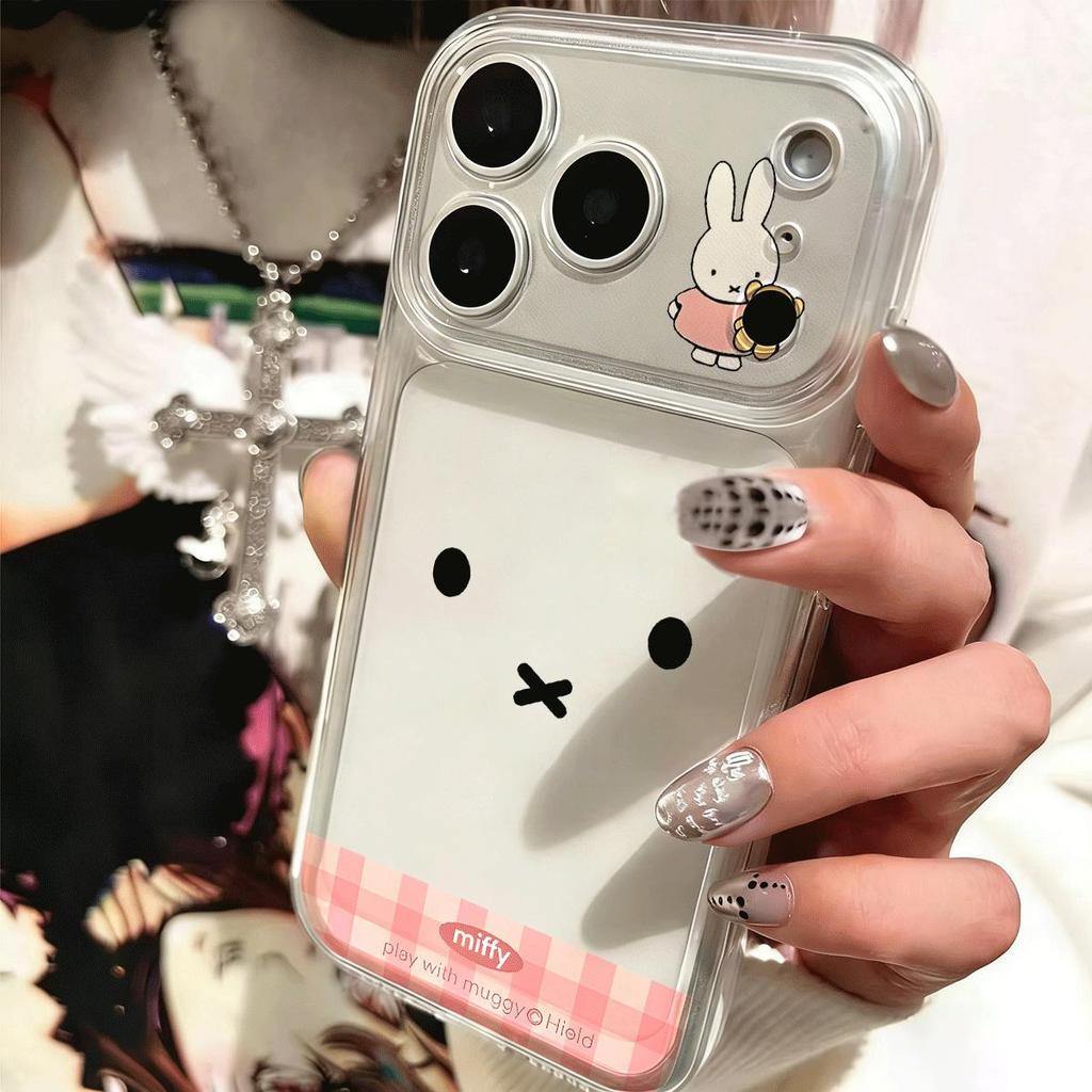 Kotak pelindung iPhone 17/16 cangkang telefon iPhone 14/13Promax, pelindung kartun comel