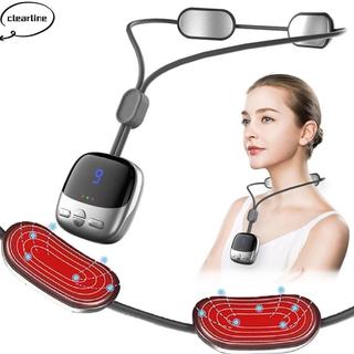 Máy mát xa cổ CLEARLINE, Máy mát xa cột sống cổ Mini nén nóng, Thiết kế thông minh di động Máy mát xa xung có thể sạc lại Thư giãn hàng ngày
