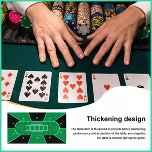 Bàn Poker Top Thảm Cao Su Dày Khăn Trải Bàn Chống Trơn Trượt Trò Chơi Bố Trí Thảm Texas Poker Trò Chơi Bàn Pad Cho Board Game sonlekvn