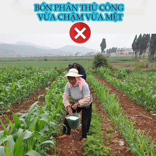 Gậy bón phân INOX siêu tốc thông minh (Balo vải dày loại xịn) Gậy bón phân INOX tay bóp AIMVUKES