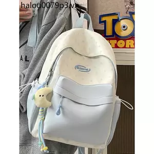 Ba lô màu tương phản dễ thương Ngôi sao nữ Ba lô tươi dễ thương Học sinh trung học Học sinh đại học Schoolbag Học sinh trung học cơ sở