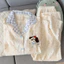 Shop Dachshund Chó Hoạt Hình Mây Cotton Nguyên Chất Gạc Bộ Đồ Ngủ Nữ 2026 Xuân Thu Dài Tay Cardigan Loungewear Mùa Hè